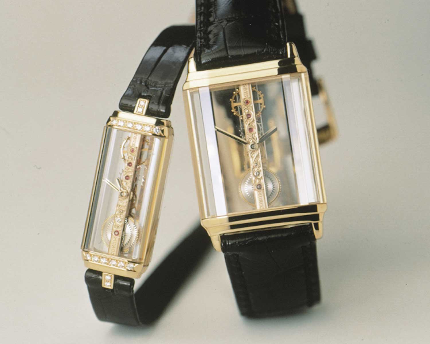 Vintage Corum Golden Bridge during the 80s