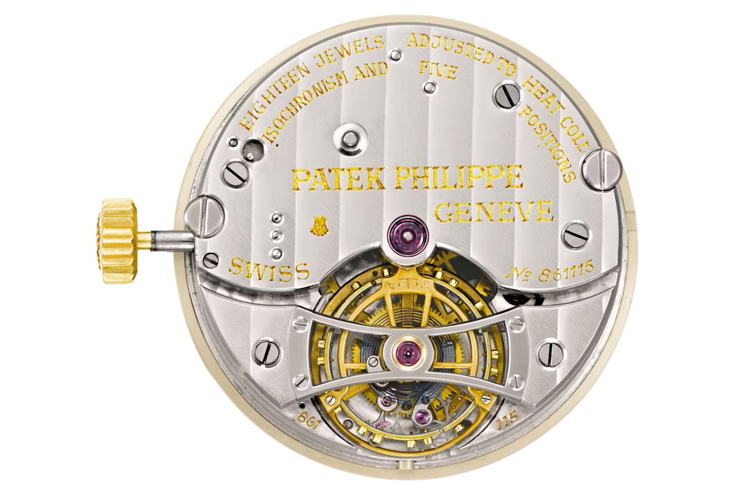 Movement no. 861,115 designed by the master watchmaker André Bornand