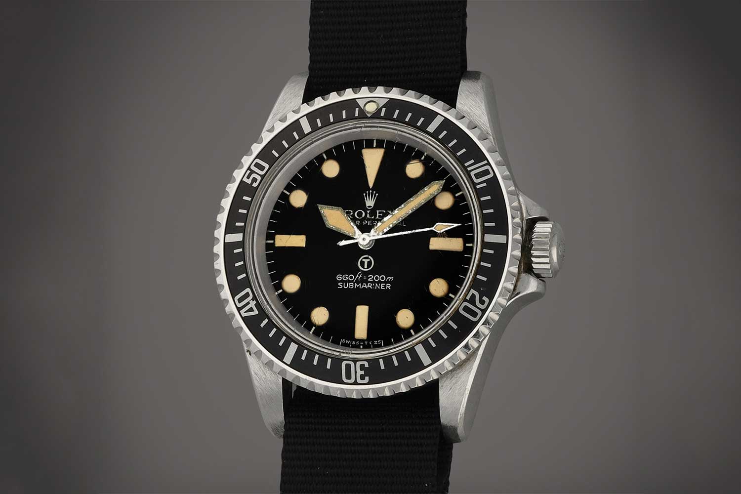 Rolex 'Full Spec' Military Submariner, Ref. 5517, circa 1978 (Image: Sotheby's)