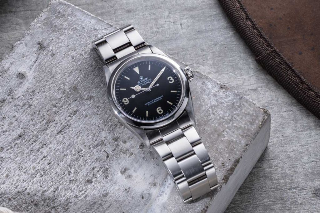 An early 1970s matte so-called 'Frog Foot' Rolex Explorer ref.1016 (©Revolution)