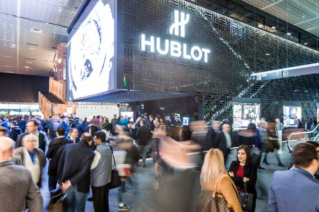 The Hublot booth at Baselworld 2018