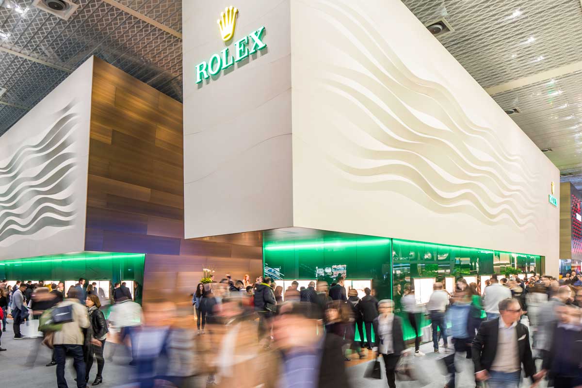 The Rolex booth at Baselworld 2018