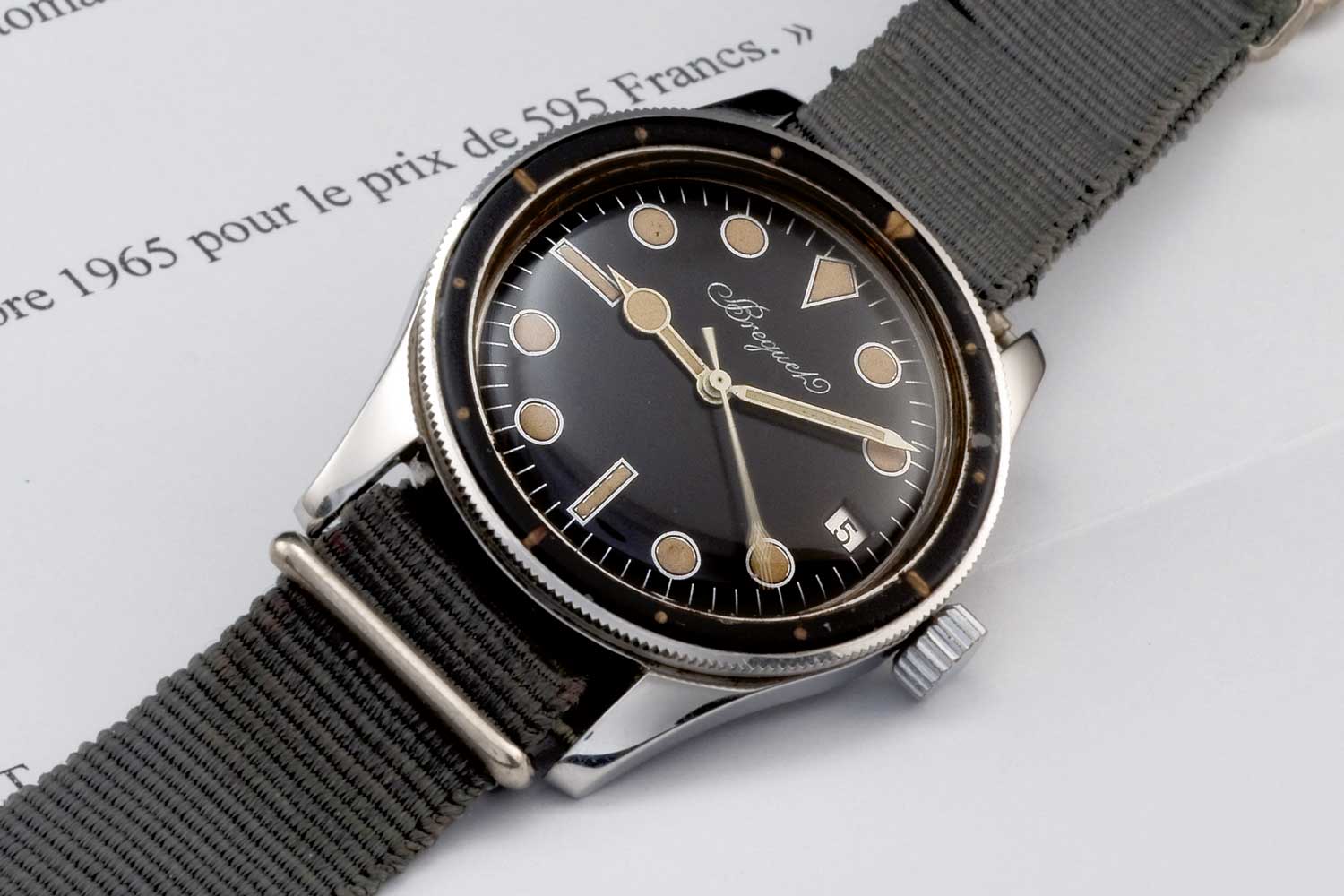 Breguet 1646 diver’s watch with letter of confirmation from Breguet
