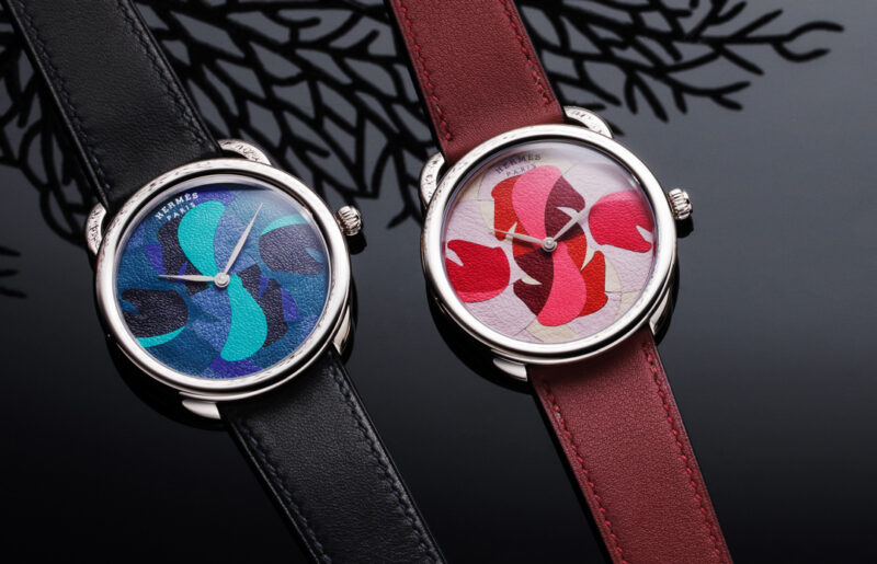 Hermès First to Use Leather Marquetry in Watchmaking