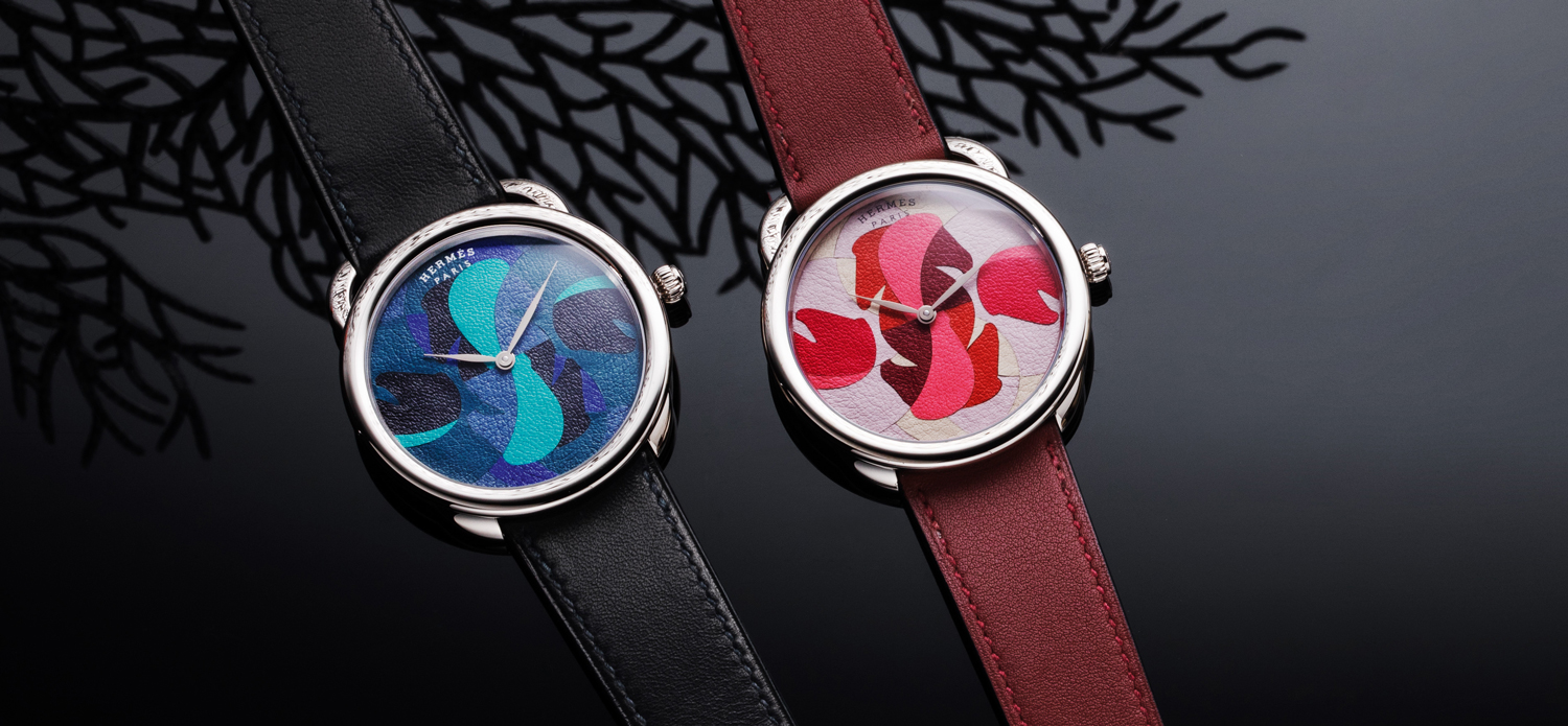 Hermès First to Use Leather Marquetry in Watchmaking