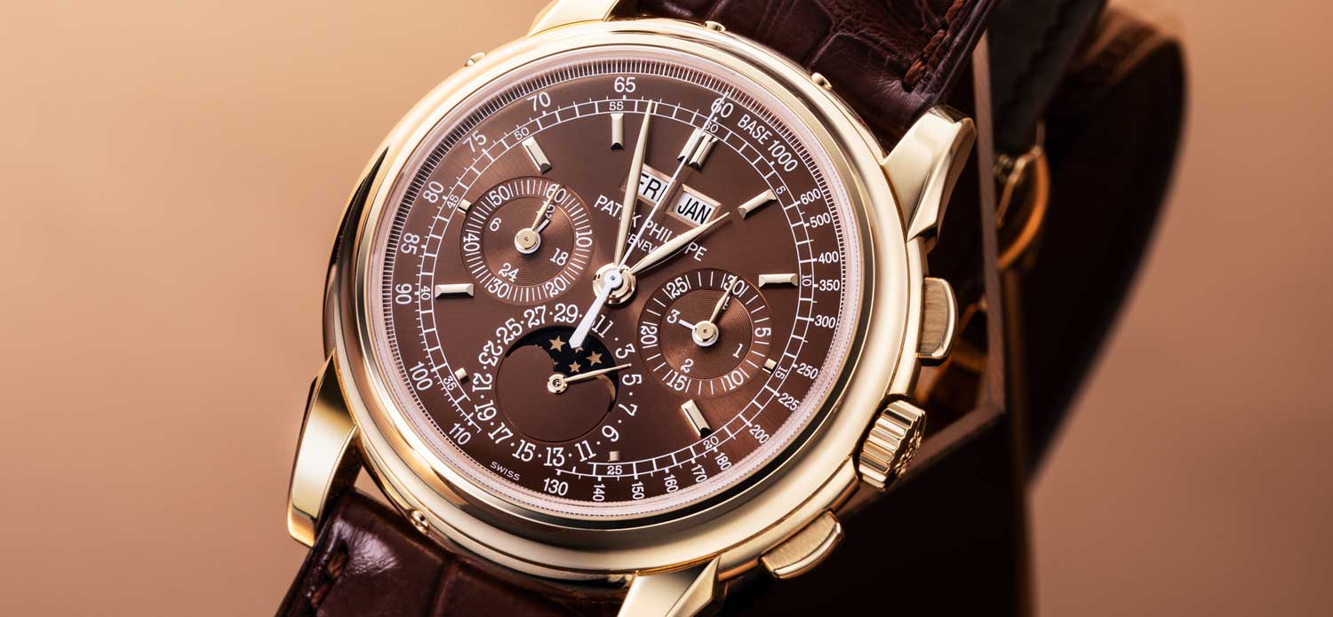 Ref. 5970 in rose gold with a unique chocolate dial, property of Wei Koh (Image © Revolution)