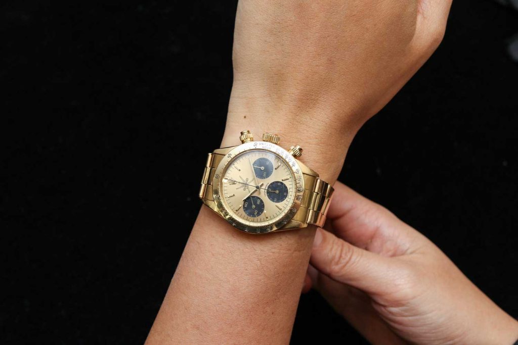 The yellow gold Rolex 6265 is fresh to the market and in remarkable condition (Photo: Kevin Cureau)