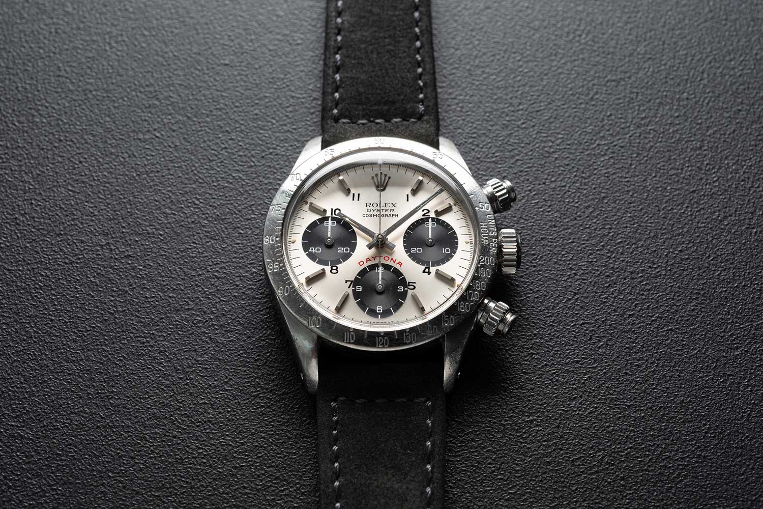Lot 49: Rolex Daytona Ref 6265 “Big Red Telephone” (Image © Revolution)