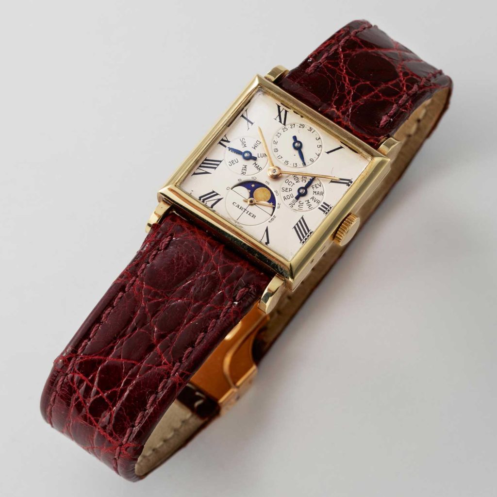 Rare Cartier watch with a complete calendar with movement by Audemars Piguet (Image © Revolution)