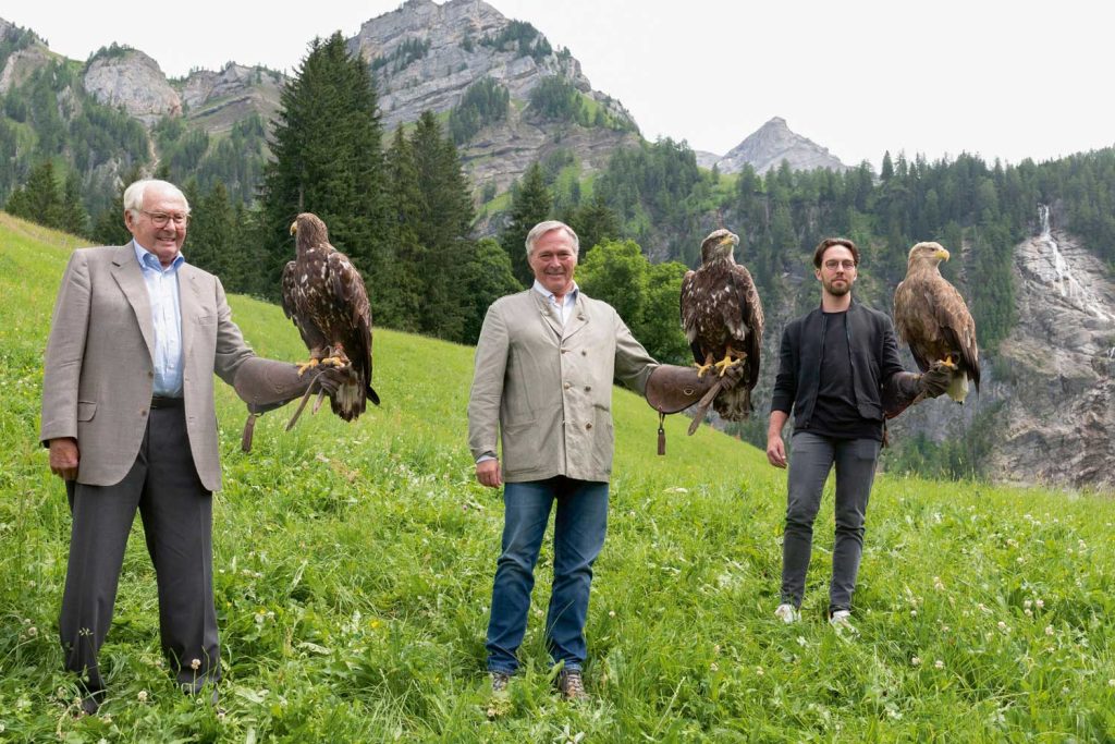 The Scheufele family with Alpine Eagles, for which the new watch is named