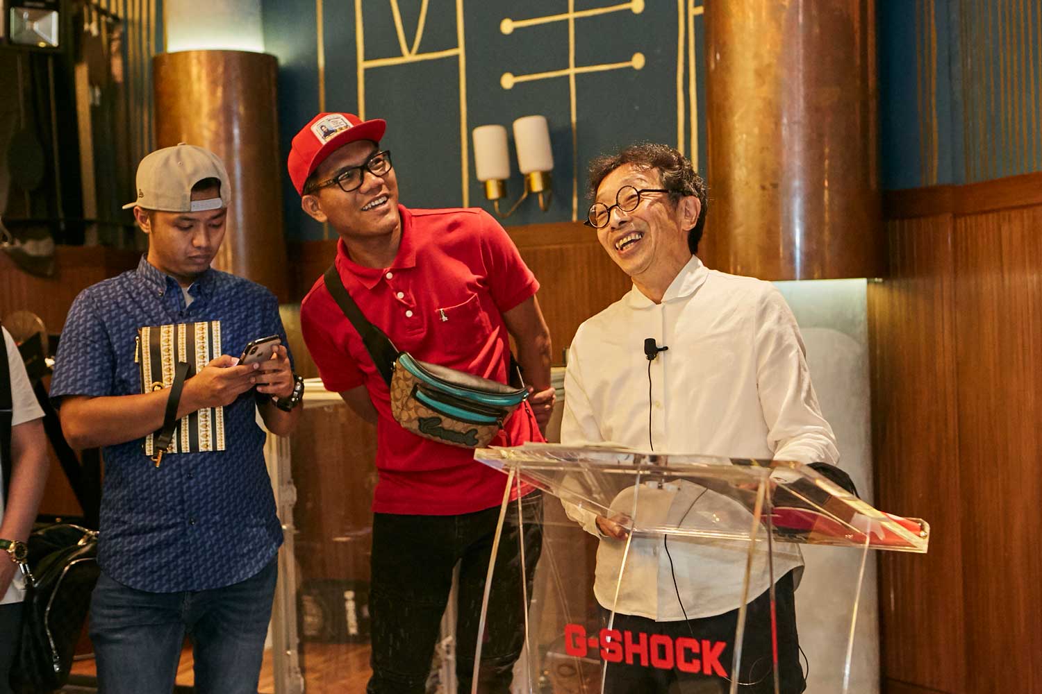 An elated Kikuo Ibe, addressing the guests at the G-SHOCK x Revolution dinner event