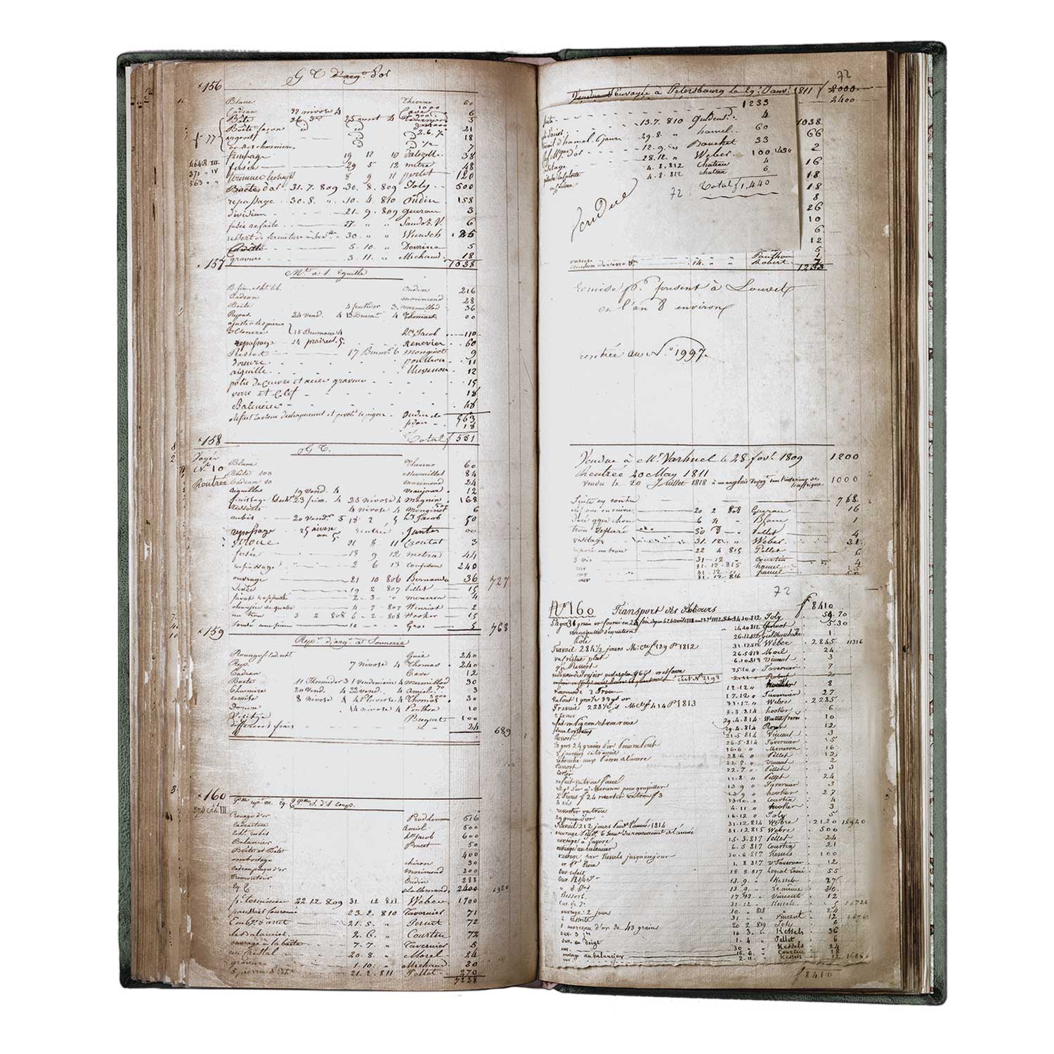 Pages of a production ledger recording the stages of manufacture of Breguet no. 160, the grand complication — the watch known as the ‘Marie-Antoinette’. (From the Collection Montres Breguet.)