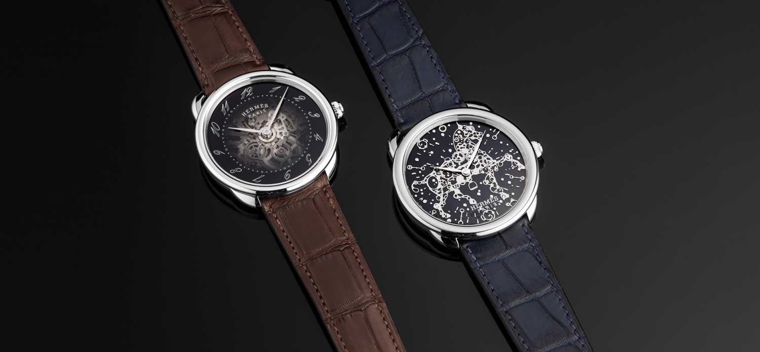 From left: Hermes Arceau Squelette and Arceau Cheval Fusion (Image © Revolution)