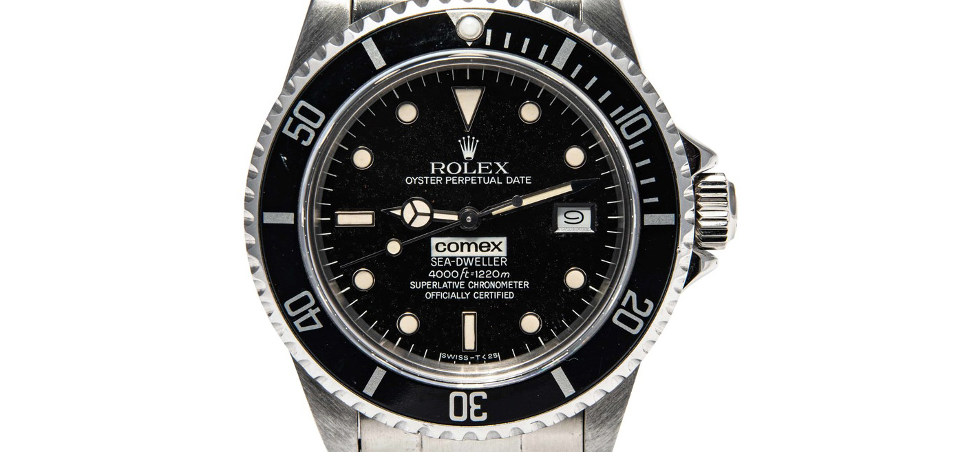 A full set Rolex Comex Sea-Dweller 16660 (gloss dial) that sold for $97k at Antiquorum’s March 2020 Private Sale