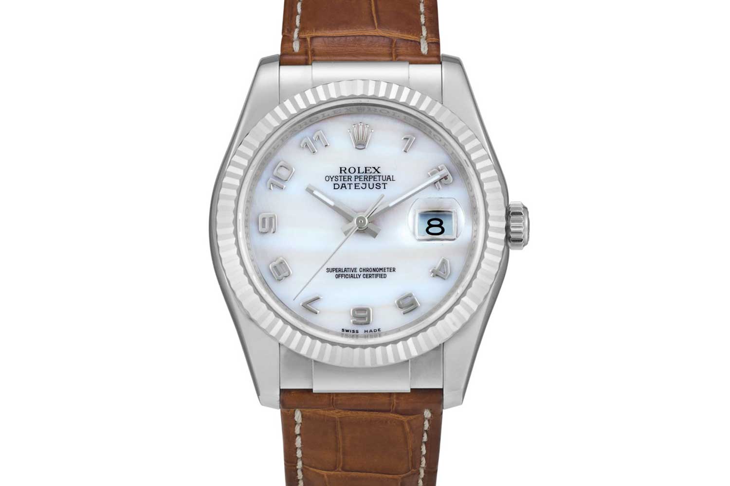 Rolex Datejust reference 116139 in white gold with hardstone dial from 2005