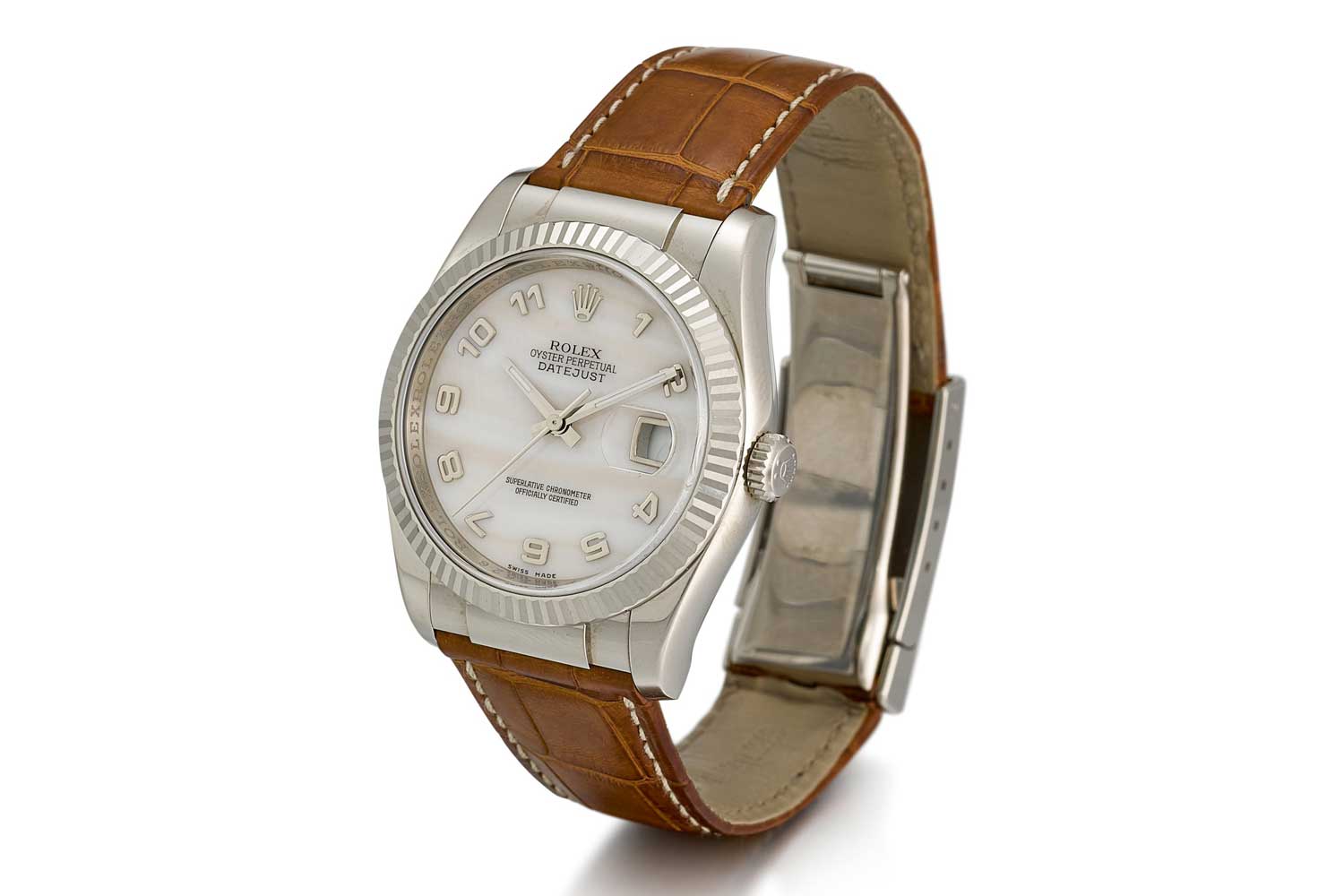 Rolex Datejust reference 116139 in white gold with hardstone dial from 2005