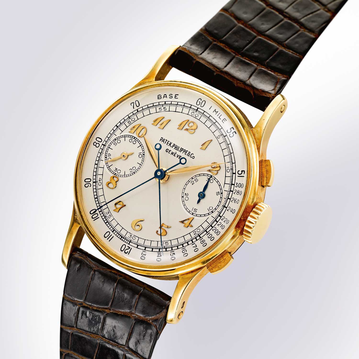 1946 Patek Philippe ref. 1436 yellow gold split second chronograph with Breguet numerals (Image: Sothebys.com)