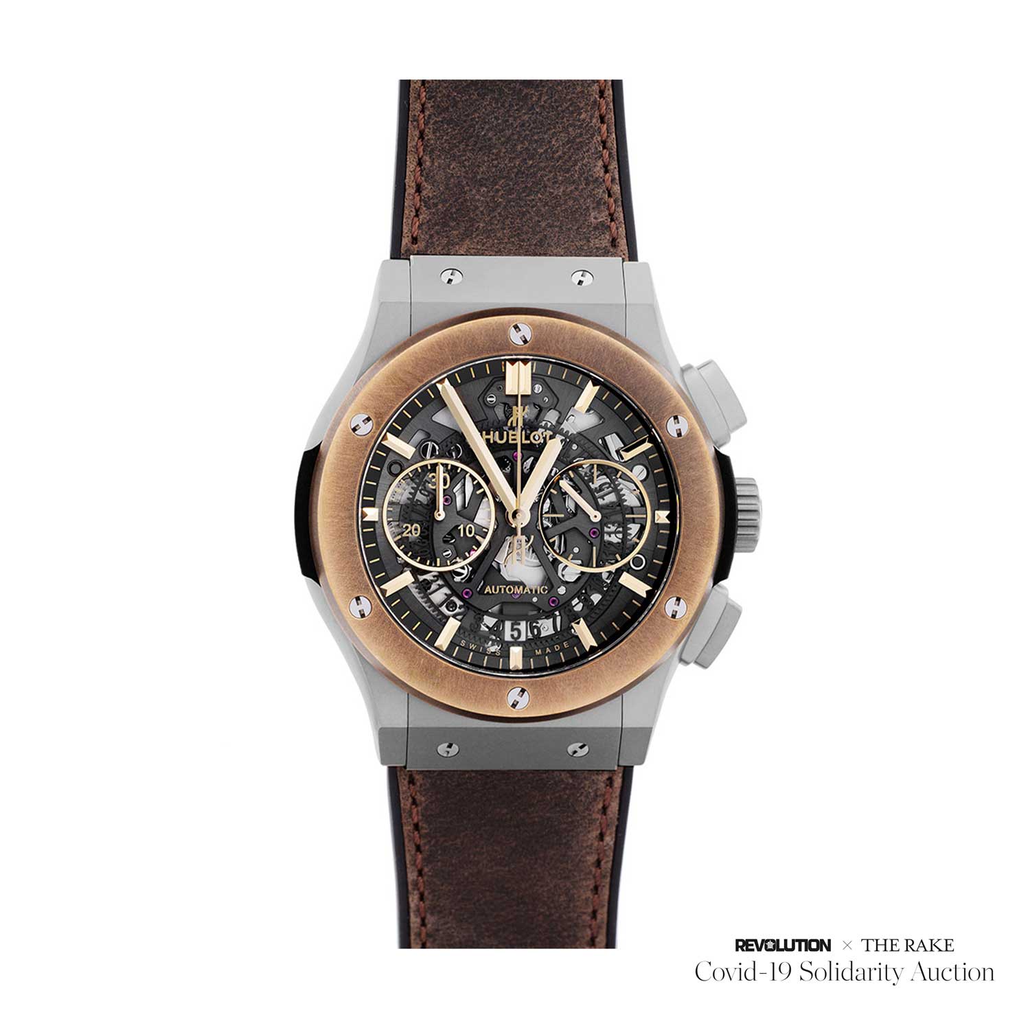 Factory Prototype Hublot Aerofusion Chronograph “Molon Labe” titanium and bronze limited edition for The Rake