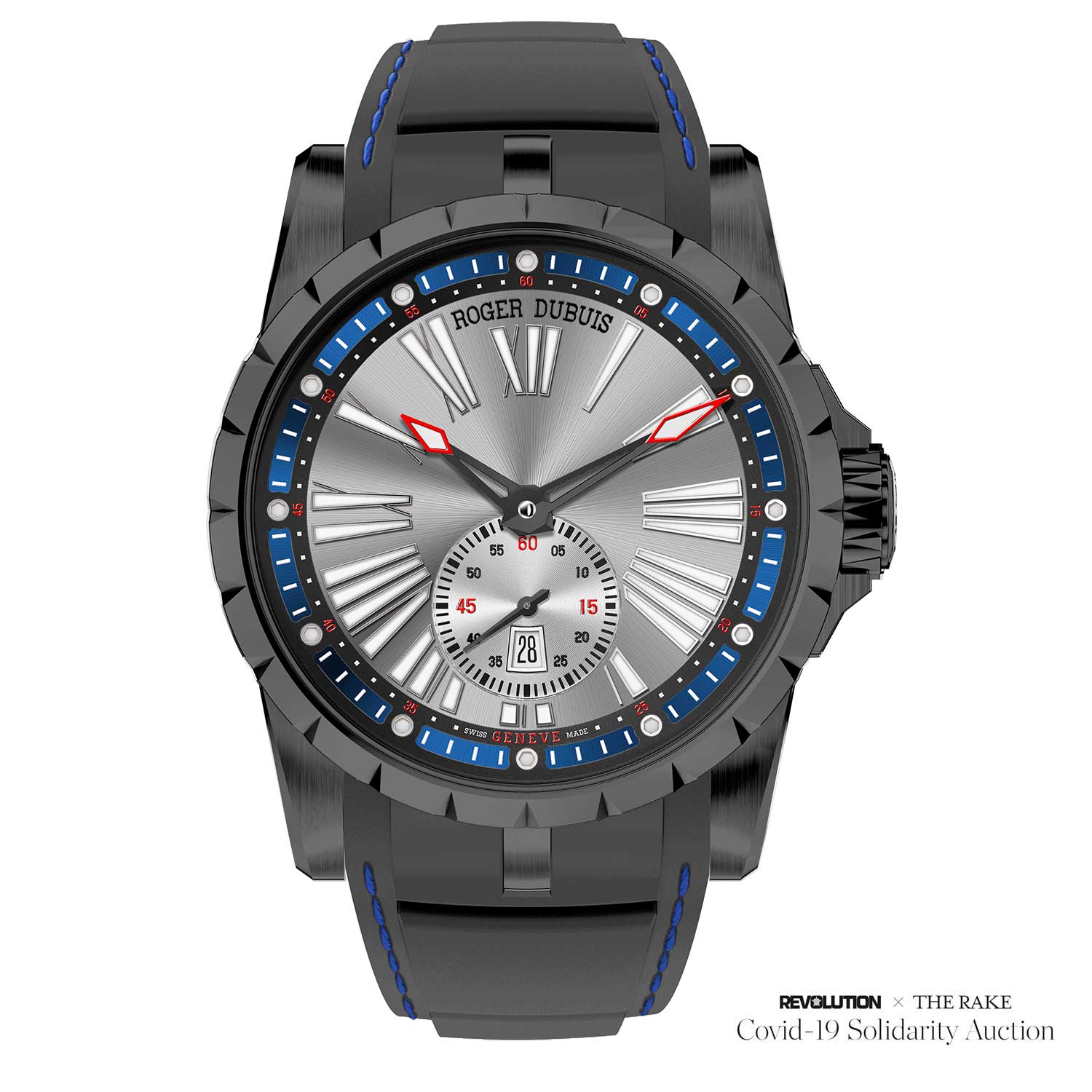 Roger Dubuis Excalibur Essential Blue, pièce unique created for Revolution x The Rake Covid-19 Solidarity Auction