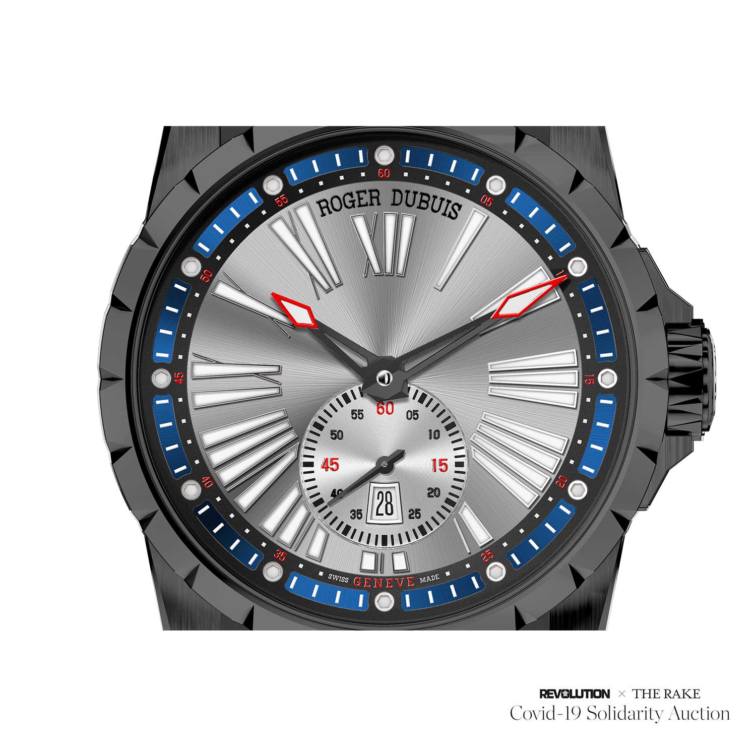 Roger Dubuis Excalibur Essential Blue, pièce unique created for Revolution x The Rake Covid-19 Solidarity Auction