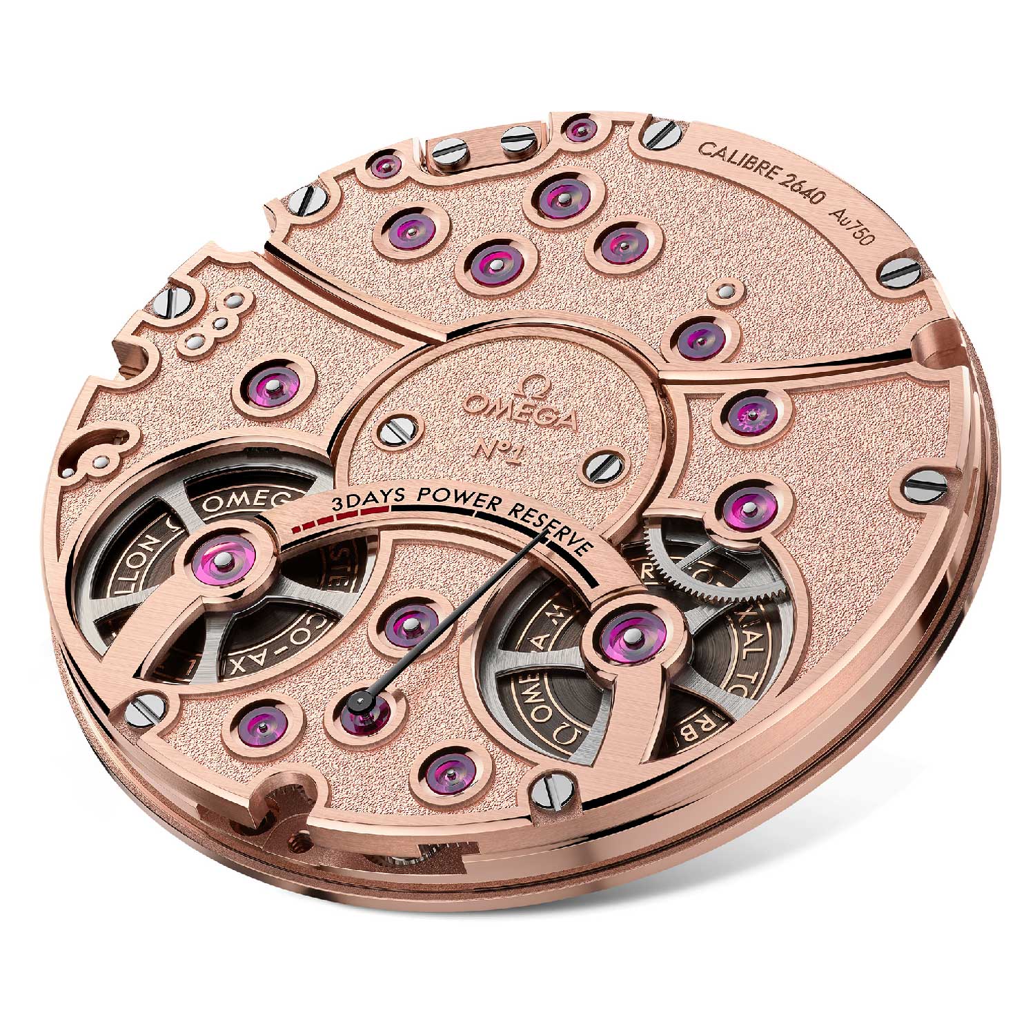 From the transparent case back, the finely decorated movement and the power reserve indicator can be viewed.