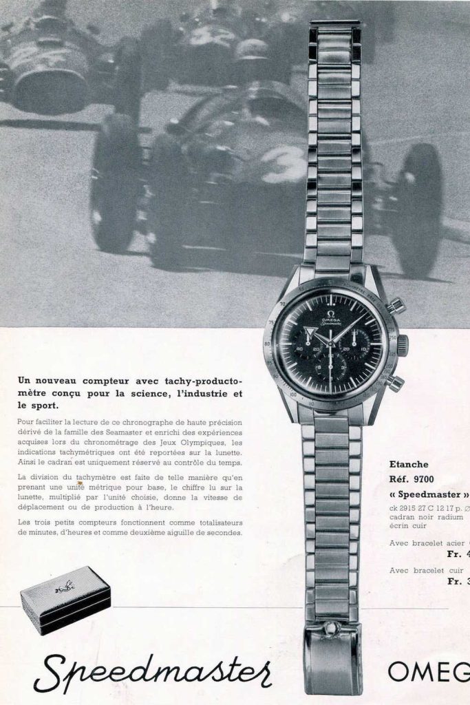 Omega Speedmaster ad for the 1957 CK2915 (Image: omegawatches.com)