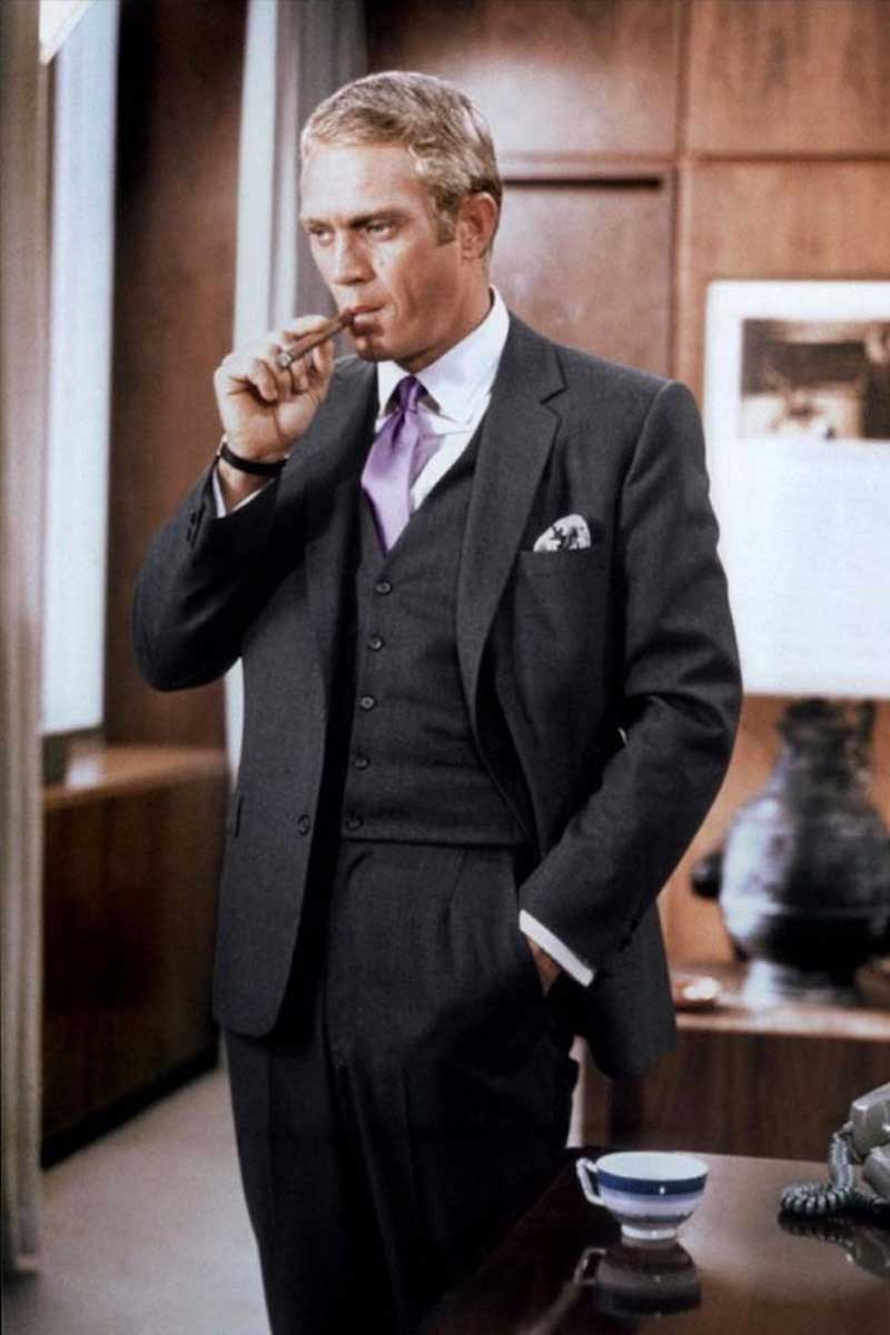 McQueen's wardrobe in the 1968 film, The Thomas Crown affair is considered one of the most empowering intersections between masculinity and sartorial expression ever captured by the camera’s lens
