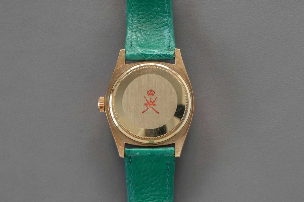 Super rare turquoise Rolex Stella Khanjar ref. 18078 (circa 1980); note that the Khanjar stamp on the dial in this example is at an unusual 9 o’clock placement (©Revolution)