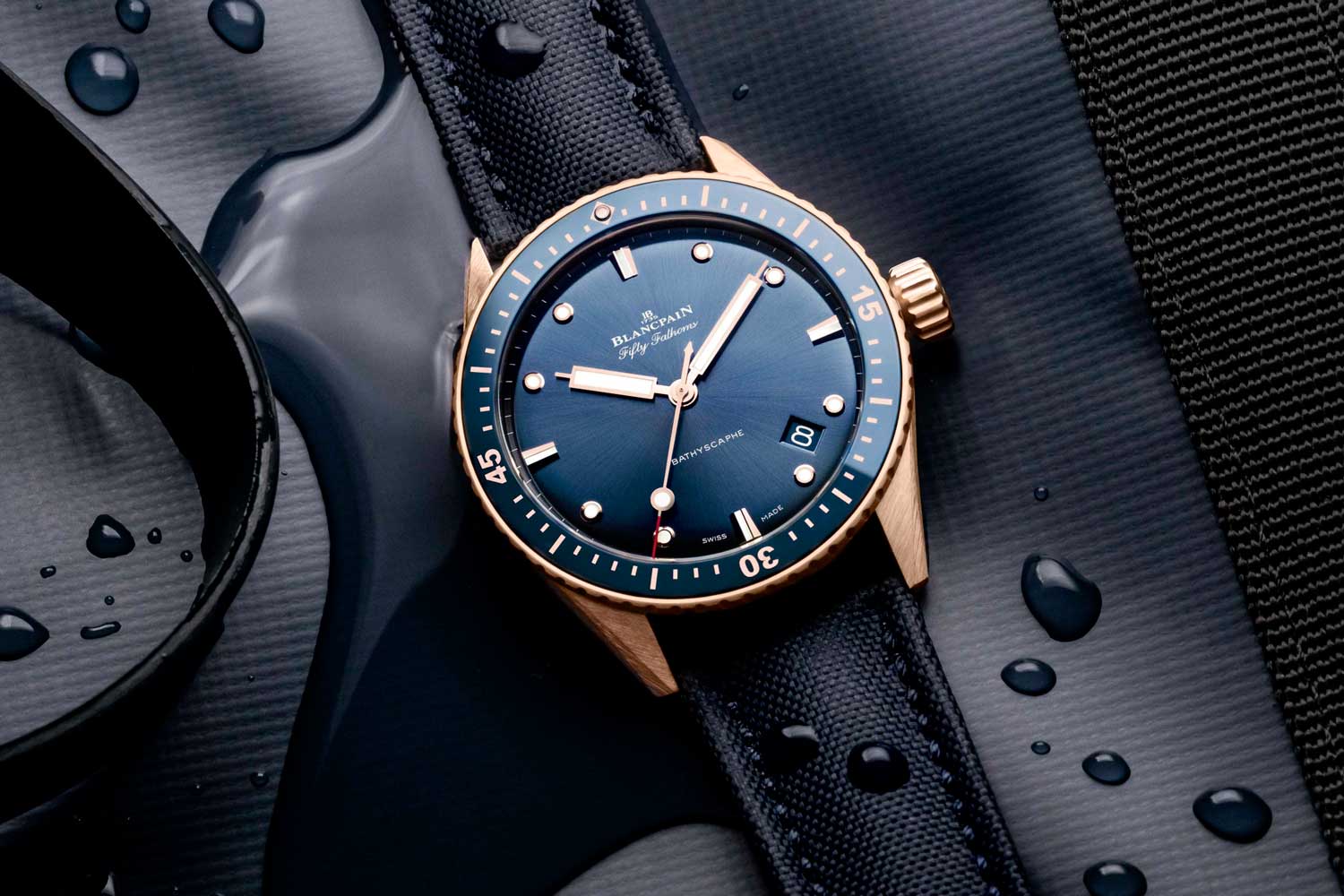 The Fifty Fathoms Bathyscaphe (Blue in Sedna Gold)