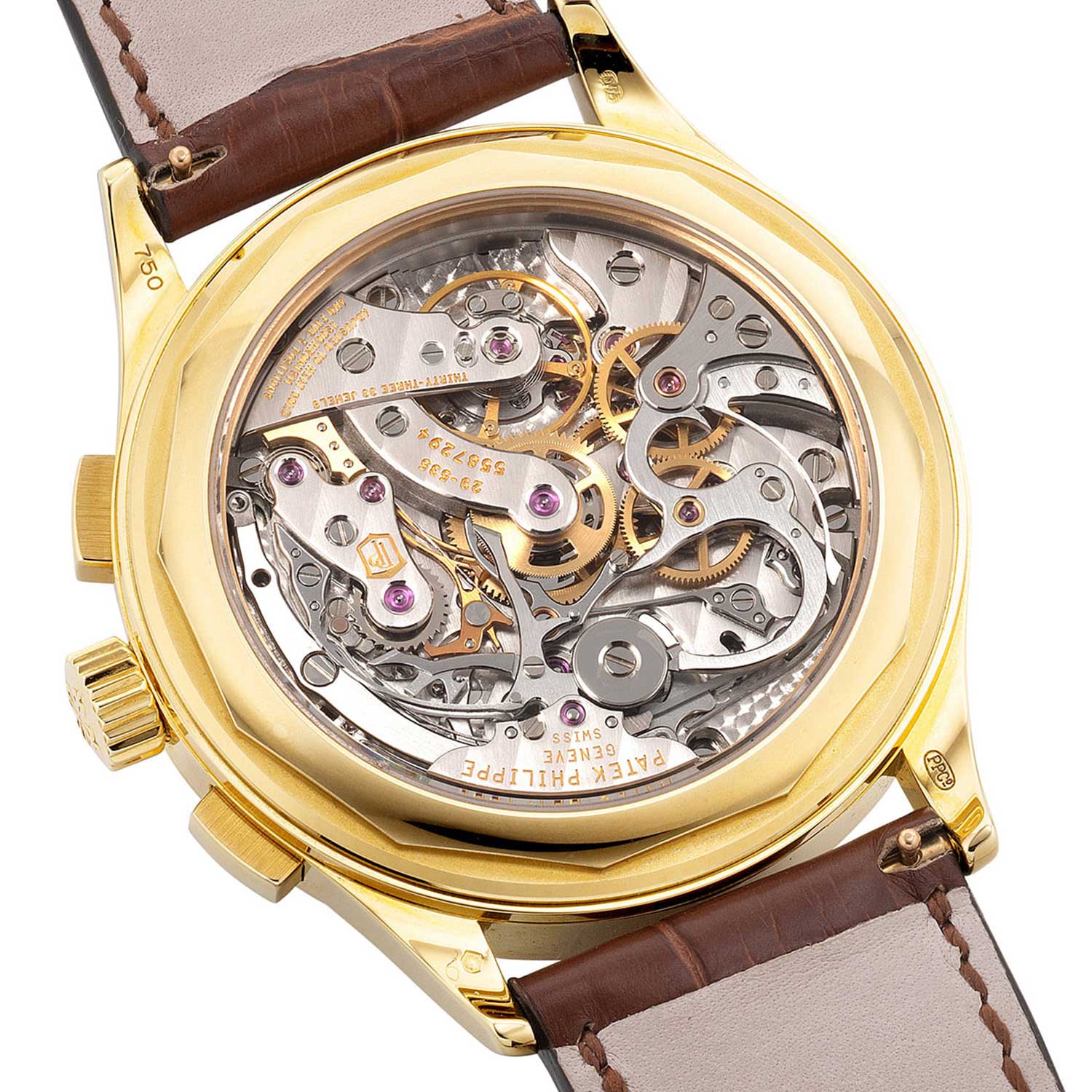 Caseback view of the 2010 Patek Philippe Ref. 5170J showcasing the calibre CH 29-535 PS (Image: Phillips.com)