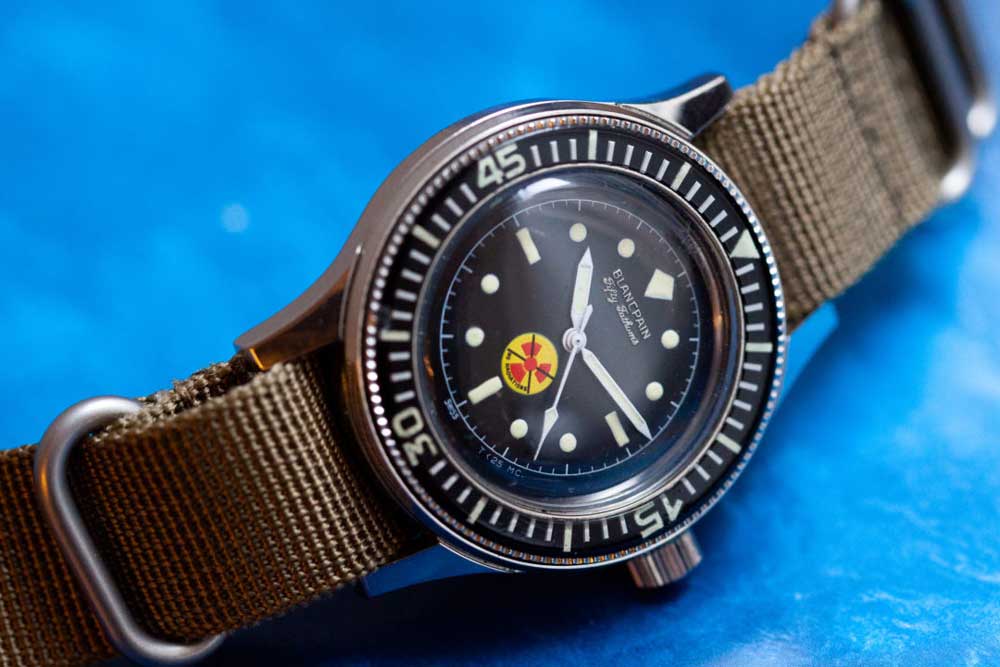 A Fifty Fathoms "No Radiation" model from the 1960s. (Image: Blackbird Watch Manual)