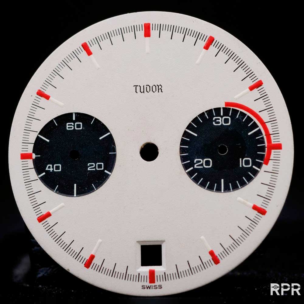A Singer chronograph dial proposal from the late 1960s in white;
