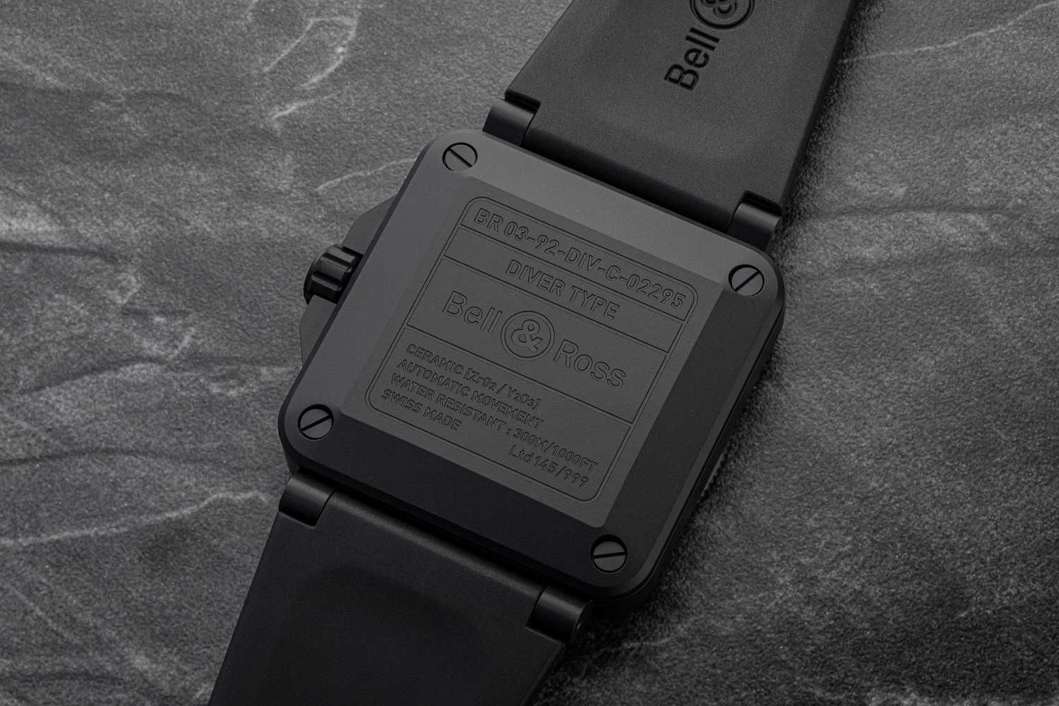 Water resistant to 300 meters, the BR03-92 is armored with a steel interior and ceramic exterior case to withstand the rigors of underwater exploration. (© Revolution)