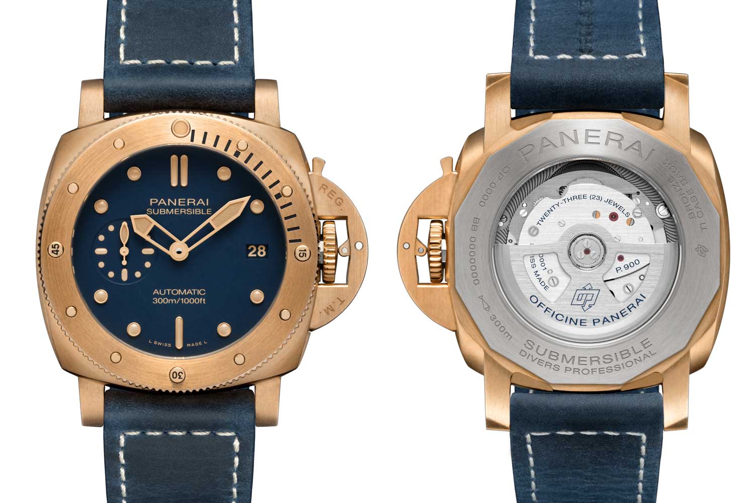 The new Bronzo Blue Abisso in 42 mm offers enhanced wearability and looks extremely balanced in the more comfortable dimensions.