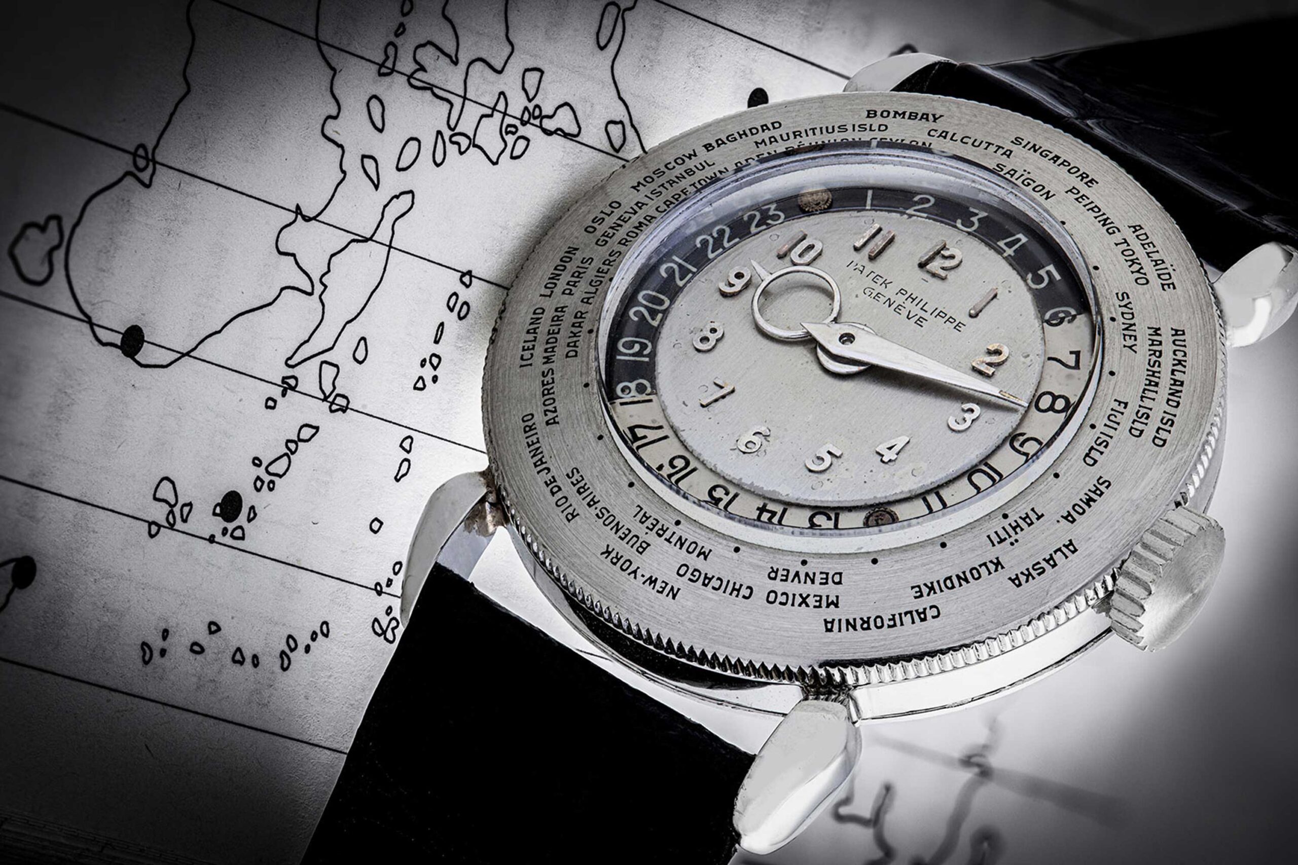 The platinum ref. 1415 HU has its case, dial, hands and even the Arabic hour markers all made out of platinum (Image: Christie’s)