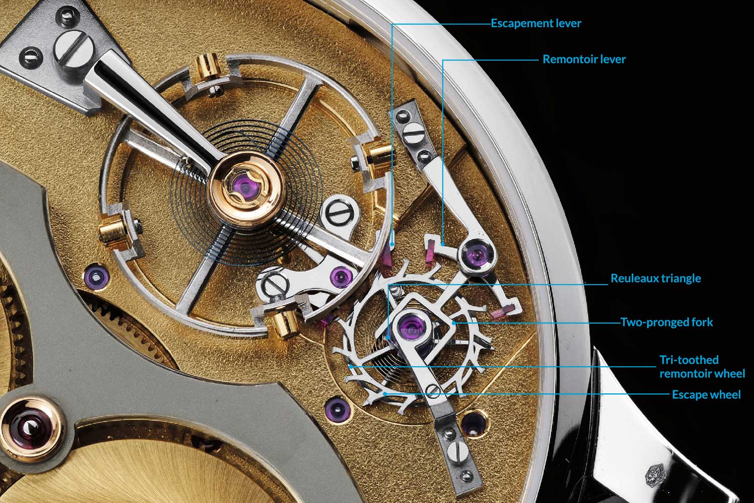 The watch incorporates Pratt's signature Reuleaux remontoir (Image: Guy de Peslouan)