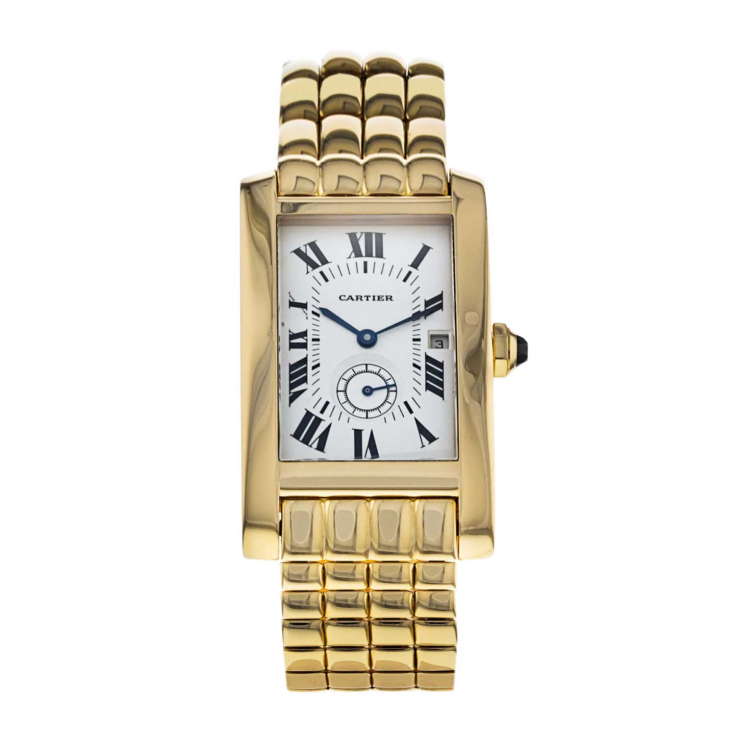 The present example of the Cartier Tank Americaine at our shop is from 1997