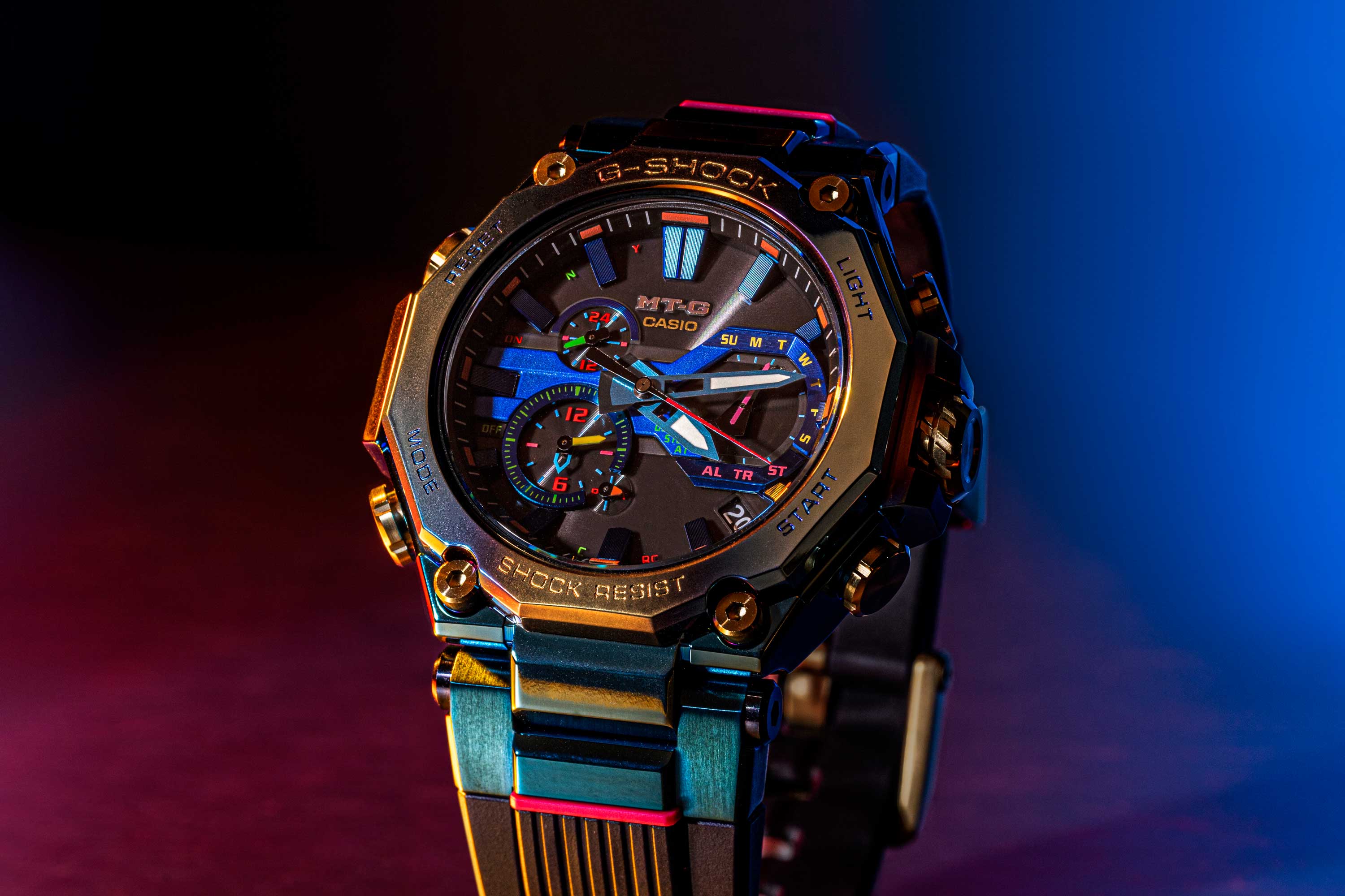 The G-SHOCK MT-G Blue Phoenix celebrates the mythical fowl which represents immortality and rebirth in Japanese culture. (©Revolution)