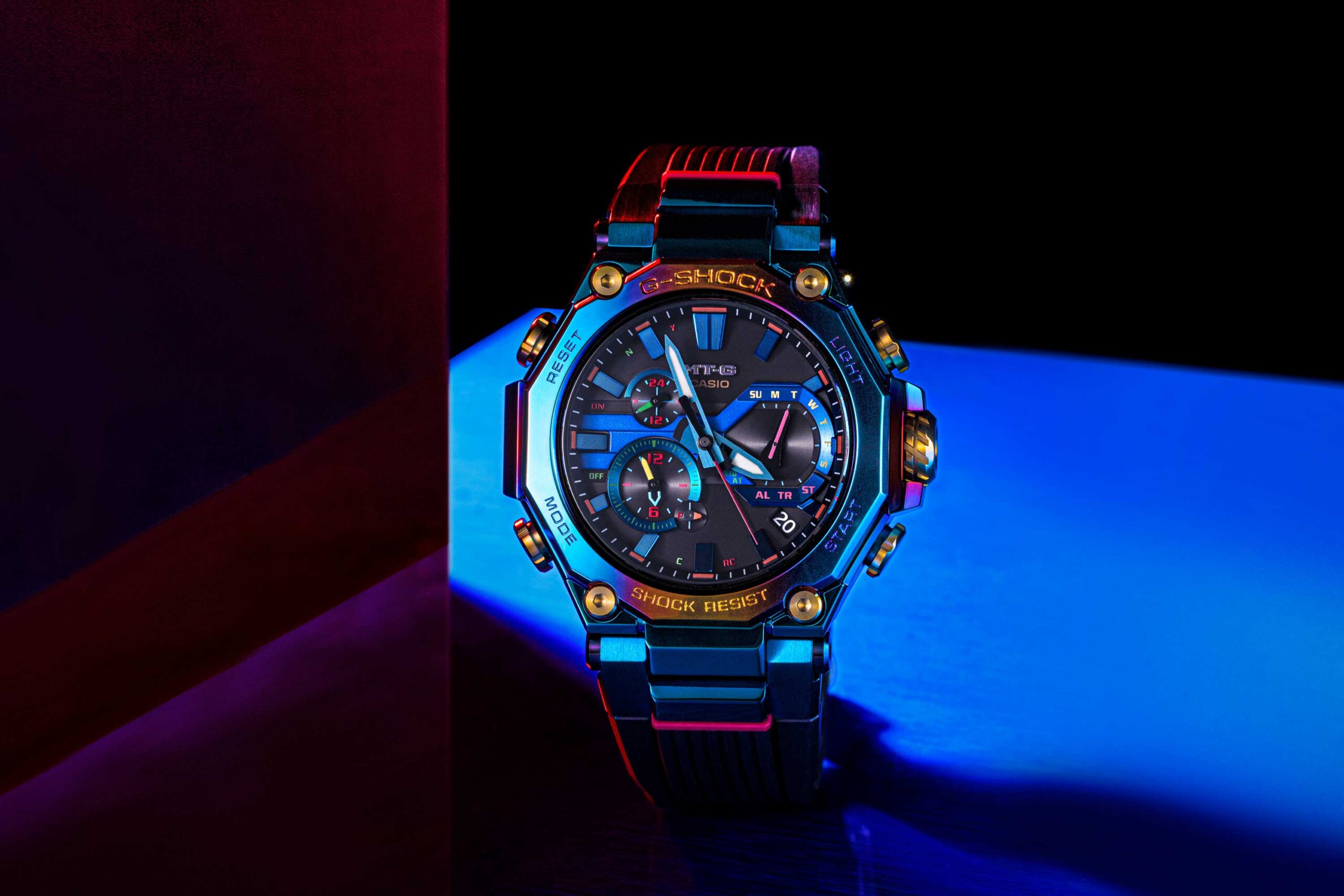 The G-SHOCK MT-G Blue Phoenix celebrates the mythical fowl which represents immortality and rebirth in Japanese culture. (©Revolution)