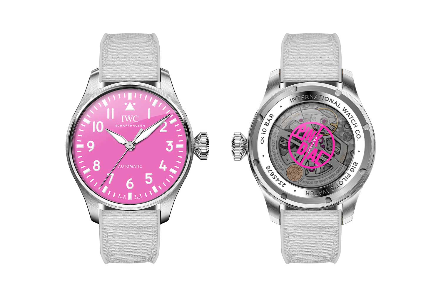 IWC Schaffhausen Big Pilot Watch's 43 pièce unique with pink dial