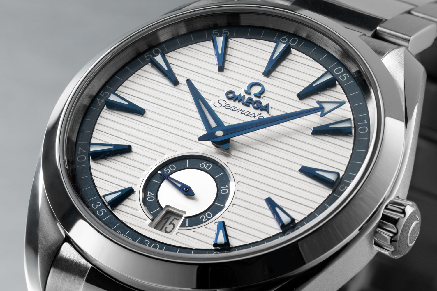 Aqua Terra 150m Co‑Axial Master Chronometer Small Seconds 41mm in stainless steel with silver dial (©Revolution)