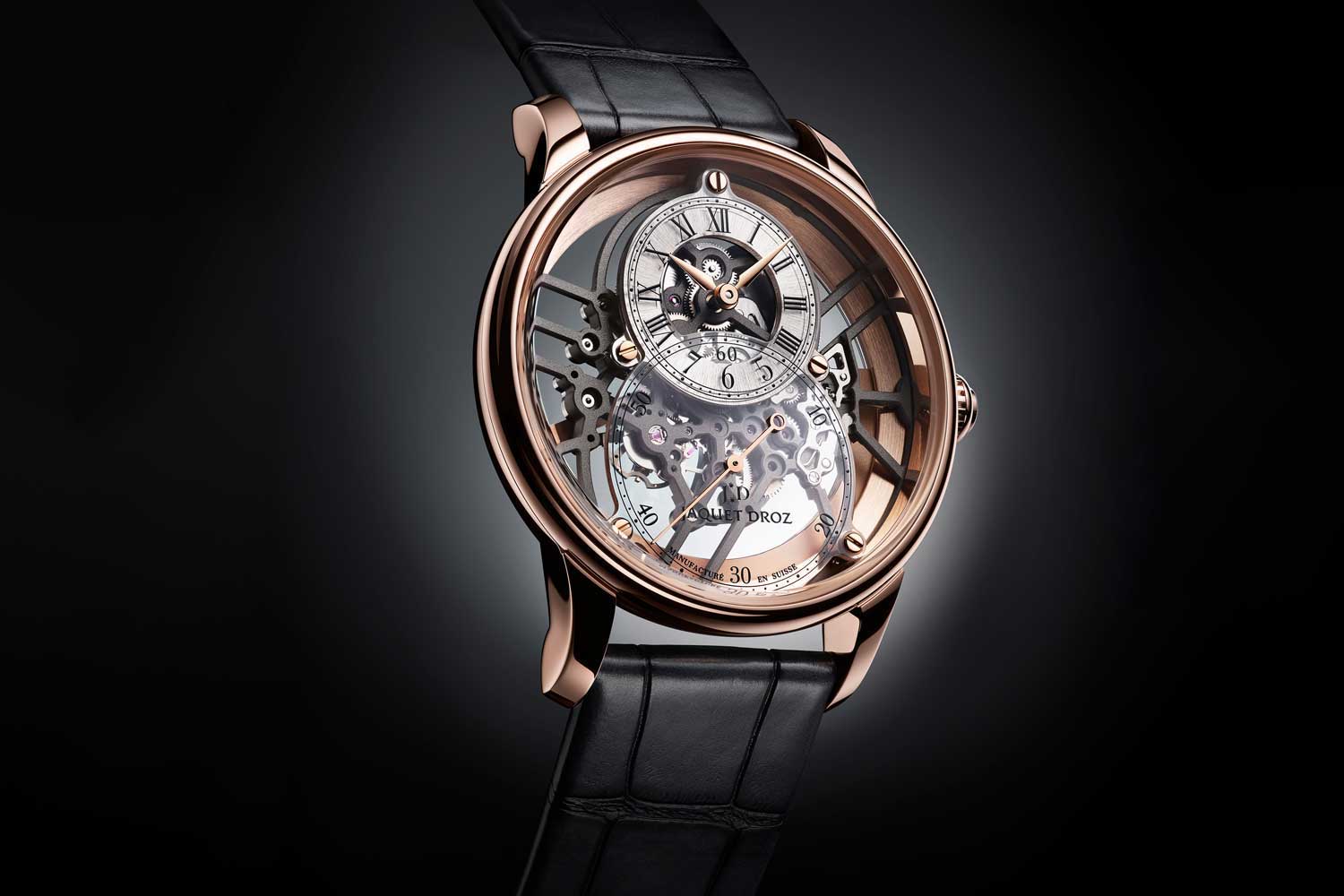 Jaquet Droz introduced the Skelet-One in 2018, a skeletonised and modernised edition of the Grande Seconde.