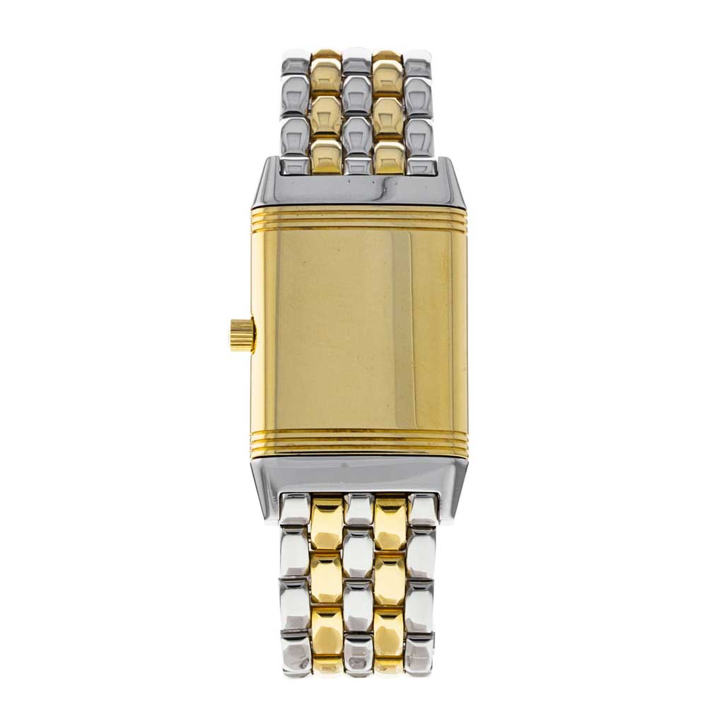 The present example of the Reverso Lady in steel and yellow gold is a quartz watch from 2001.