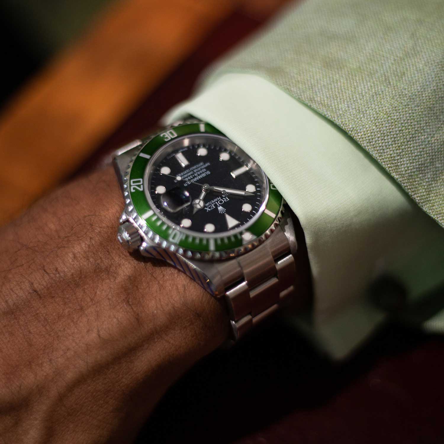 The ref. 16610LV was released to celebrate 50 years of the Submariner in 2003 and was soon nicknamed "Kermit" by the collecting community (Image: The Rake)