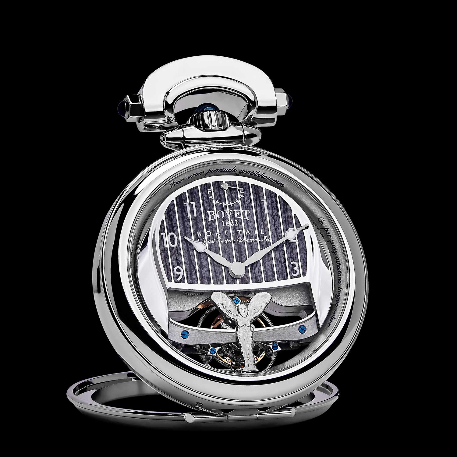 These intricate timepieces can transform from a wristwatch to a pocket/pendant watch to a desk clock as well as a dashboard clock.