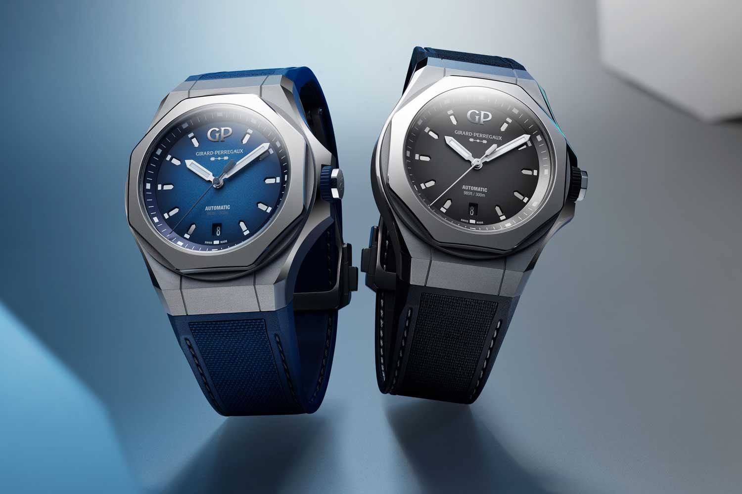 The Girard-Perregaux Laureato Absolute Ti 230 in two dial variations