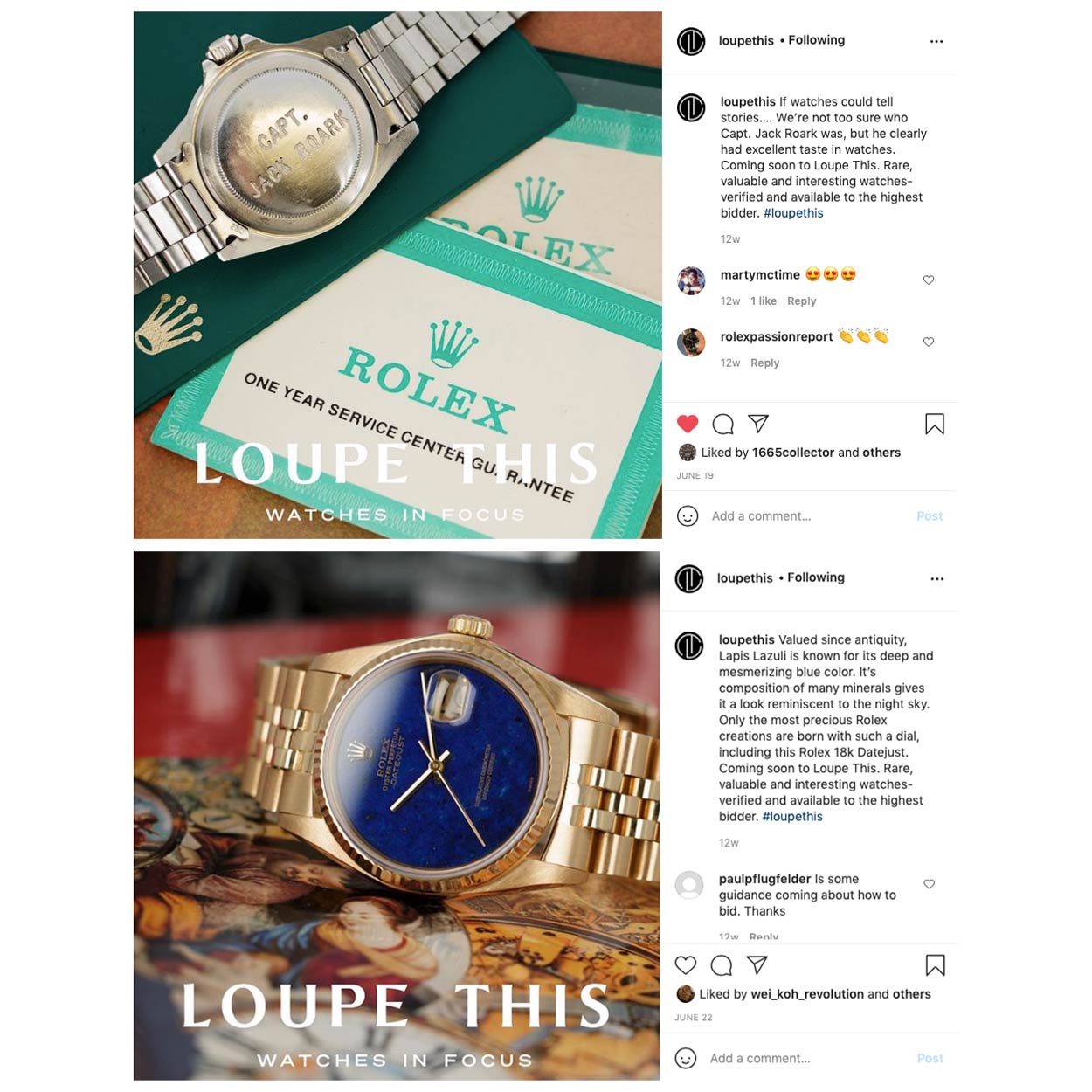 Loupe This was conceptualised with the idea of engaging the watch community in a new and interesting way.