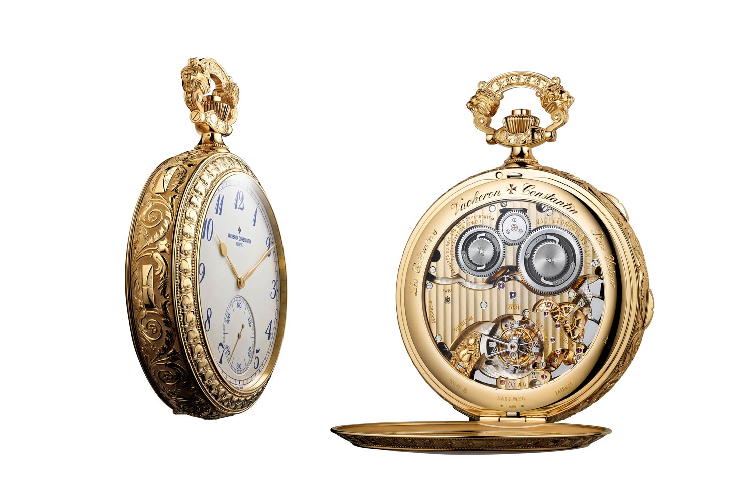 A bespoke timepiece made for a collector, who is always seeking to own a watch “theoretically impossible to obtain”, the Les Cabinotiers Westminster Sonnerie – Tribute to Johannes Vermeer, is equipped with a Westminster chime with five gongs, five hammers, Grande and Petite Sonnerie and an officer-type cover featuring a beautiful miniature enamel painting by Anita Porchet.