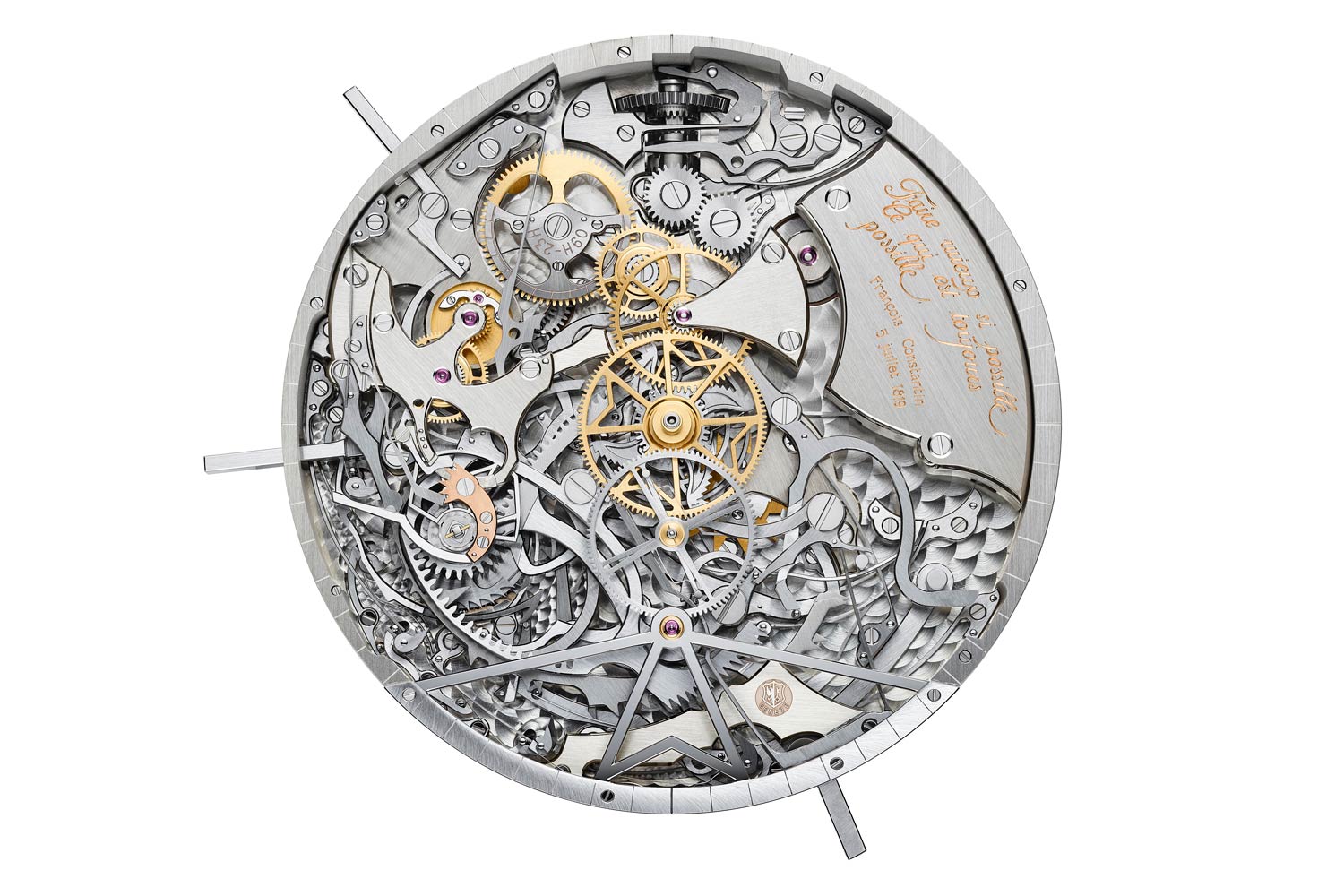 The Calibre 3761 measures 71 mm in diameter and is 17 mm thick The two barrels promise at least 16 hours of power reserve for the musical mechanism in "Grande Sonnerie" mode and 80 hours for the time indications.