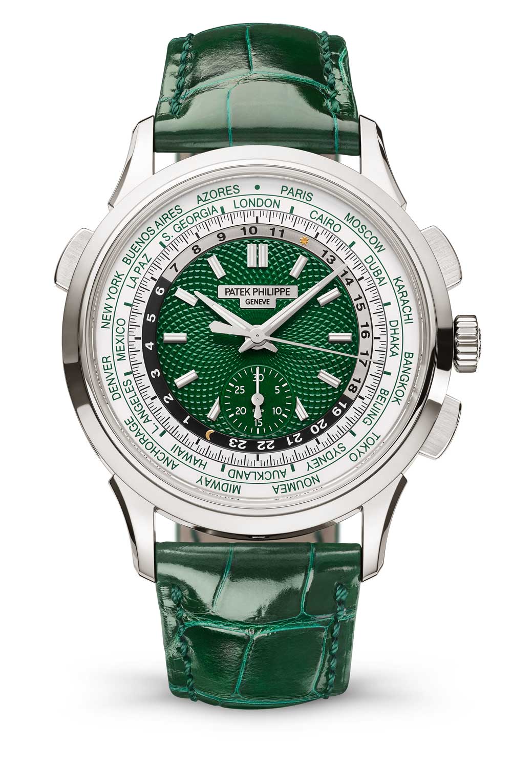 Reference 5930P-001 Self-winding World Time Flyback Chronograph in platinum